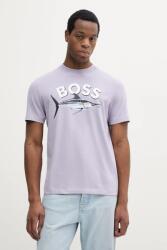 BOSS Orange pamut póló - lila M