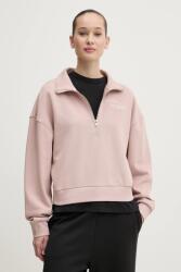 HUGO Blue pamut melegítőfelső rózsaszín, női, sima, 50531192 - rózsaszín S