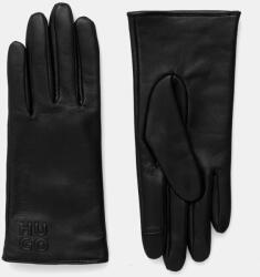 HUGO bőr kesztyű - fekete L