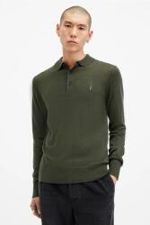 AllSaints gyapjú pulóver MODE MERINO könnyű, férfi, fekete, M085KB - zöld M