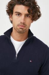 Tommy Hilfiger pulóver kasmír keverékből könnyű, férfi, sötétkék, félgarbó nyakú - sötétkék M