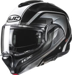 HJC Cască de motocicletă pliabilă HJC F100 Reff MC21 negru-argintiu-alb (HJC189521)