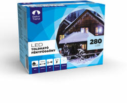 DekorTrend Kültéri Toldható LED Fényfüggöny, Hideg Fehér, 100 x 400 cm, 280 LED