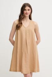 Benetton vászon ruha - bézs S - answear - 18 790 Ft