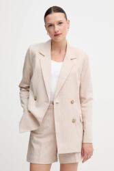 United Colors of Benetton blézer vászonkeverékből - bézs 36 - answear - 36 990 Ft