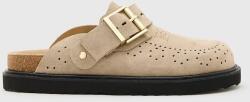 AllSaints papucs velúrból Skye Mule bézs, W046FC - bézs Női 36