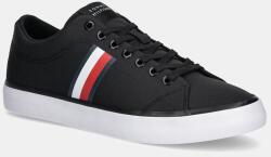 Tommy Hilfiger sportcipő TH HI VULC LOW CORE STRIPES MESH fekete, férfi, FM0FM05393 - fekete Férfi 40