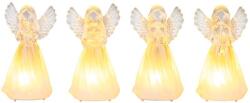 MagicHome Angyal MagicHome Karácsonyi, műanyag, vegyes mintákkal, 1xLED meleg fehér, 6x5x11 cm, 3xLR44, gyűjtő