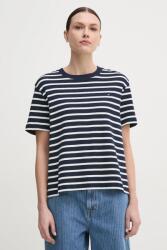 Tommy Hilfiger pamut póló női, sötétkék, WW0WW46158 - sötétkék XS