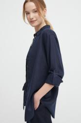 Ralph Lauren len ing galléros, sötétkék, regular - sötétkék XS