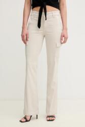 Guess nadrág női, bézs, magas derekú egyenes, W5GA1B W93CL - bézs 26/34