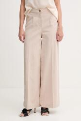 United Colors of Benetton nadrág vászonkeverékből - bézs 32