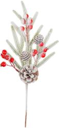 MagicHome Vianoce Ág MagicHome Karácsony, havas, csipkebogyóval, 34 cm