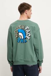 The North Face pamut melegítőfelső Nuptse Oversized - zöld XL