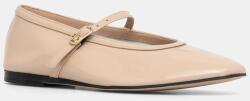 Tommy Hilfiger bőr balerina cipő BALLERINA MARYJANE PATENT - bézs Női 41
