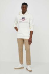 Gant felső fehér, férfi, nyomott mintás, kapucnis - bézs XXL