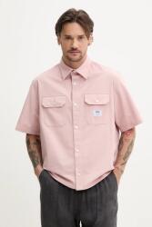 HUGO Blue pamut ing férfi, galléros, rózsaszín, regular, 50517871 - rózsaszín XS