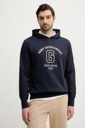 Gant felső sötétkék, férfi, nyomott mintás, kapucnis, 2067033 - sötétkék XXXL