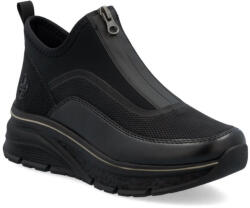 Rieker női elöl cipzáras fekete bokacipő 48053-00