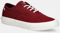 Tommy Hilfiger sportcipő TH HI VULC LOW OXFORD TWILL piros, FM0FM05400 - burgundia Férfi 40