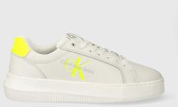 Calvin Klein bőr sportcipő YWYW823 CHUNKY CUPSOLE MONOLOGO W MONO LTH WN - fehér Női 37 - answear - 36 990 Ft
