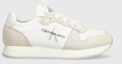 Calvin Klein sportcipő YW0YW00840 RUNNER SOCK LACEUP NY-LTH W bézs, YW0YW00840 - bézs Női 41