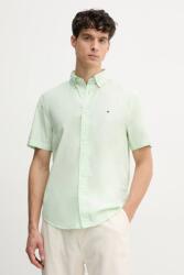 Tommy Hilfiger pamut ing férfi, galléros, zöld, regular, MW0MW37584 - zöld M