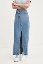 Karl Lagerfeld Jeans farmer szoknya maxi, ceruza fazonú, A1W12009 - kék M