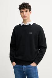 KARL LAGERFELD pamut melegítőfelső fekete, férfi, sima, A1M44011 - fekete XL