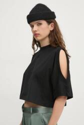 HUGO pamut póló - fekete L - answear - 24 700 Ft