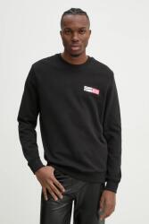 Tommy Hilfiger pamut melegítőfelső fekete, férfi, nyomott mintás, DM0DM20341 - fekete S