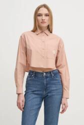 Calvin Klein pamut ing női, galléros, narancssárga, relaxed, J20J225078 - narancssárga L