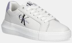 Calvin Klein bőr sportcipő YW0YW00823 CHUNKY CUPSOLE MONOLOGO W fehér, YW0YW00823 - fehér Női 36 - answear - 51 990 Ft