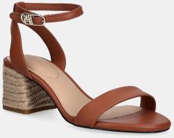 Tommy Hilfiger bőr szandál LEATHER ANKLE STRAP ESPAD SANDAL barna, FW0FW08533 - barna Női 41