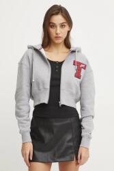 Tommy Hilfiger pamut melegítőfelső szürke, női, melange, kapucnis, DW0DW20535 - szürke L