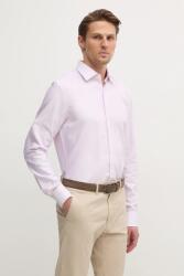 HUGO BOSS pamut ing férfi, galléros, rózsaszín, regular, 50533040 - rózsaszín 42
