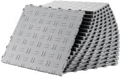 VEVOR Garázspadló burkolólap 50 db-os készlet 305x305x13, 4 mm ipari minőségű, csúszásmentes, ezüst színben