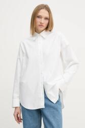 Calvin Klein pamut ing női, galléros, bézs, relaxed, J20J224858 - bézs M