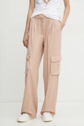 Guess nadrág MATEA női, rózsaszín, magas derekú széles, W5RB41 WGX02 - rózsaszín M