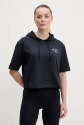 GUESS felső NIGELLA sötétkék, női, melange, kapucnis, V5GQ05 KCS01 - sötétkék L