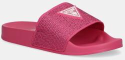 Guess papucs BEACH SLIPPERS STRASS rózsaszín, női, E4GZ25 BB00F - rózsaszín Női 35/36