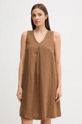 Benetton vászon ruha - barna XS - answear - 18 790 Ft