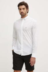 Gant pamut ing férfi, legombolt galléros, fehér, slim - fehér L