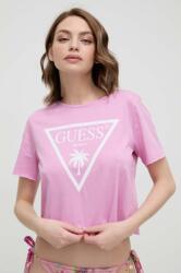 Guess pamut póló lila, E02I01 JA914 - rózsaszín XL