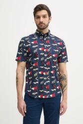Tommy Hilfiger pamut ing férfi, legombolt galléros, sötétkék, regular, MW0MW38592 - sötétkék S