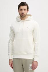 Calvin Klein pamut melegítőfelső bézs, férfi, nyomott mintás, kapucnis, J30J327526 - bézs L