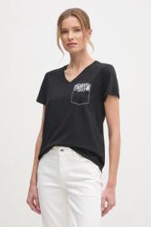 Liu Jo pamut póló - fekete S - answear - 18 290 Ft