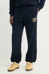 Guess Jeans pamut melegítőnadrág sötétkék, nyomott mintás, M5RB52 KCPR1 - sötétkék M