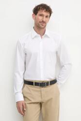 HUGO BOSS pamut ing férfi, galléros, fehér, slim, 50532875 - fehér 41