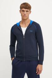 HUGO BOSS kapucnis pulcsi otthoni viseletre sötétkék, sima, kapucnis - sötétkék M